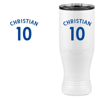 Thumbnail for Personalized Jersey Number Pilsner Tumbler (20 oz) - English Soccer - Design View