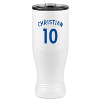 Thumbnail for Personalized Jersey Number Pilsner Tumbler (20 oz) - English Soccer - Left View
