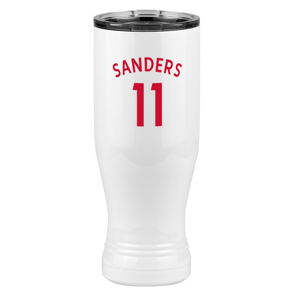 Personalized Jersey Number Pilsner Tumbler (20 oz) - English Soccer - Right View