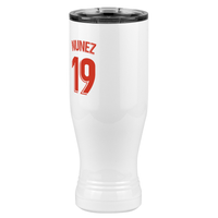 Thumbnail for Personalized Jersey Number Pilsner Tumbler (20 oz) - Spain Soccer - Front Left View