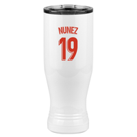 Thumbnail for Personalized Jersey Number Pilsner Tumbler (20 oz) - Spain Soccer - Left View