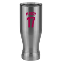 Thumbnail for Personalized Jersey Number Pilsner Tumbler (20 oz) - Spain Soccer - Left View