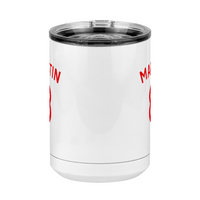Thumbnail for Personalized Jersey Number Coffee Mug Tumbler with Handle (15 oz) - English Soccer - Front View