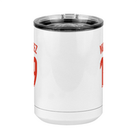 Thumbnail for Personalized Jersey Number Coffee Mug Tumbler with Handle (15 oz) - Spanish Soccer - Front View