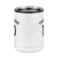 Thumbnail for Personalized Jersey Number Coffee Mug Tumbler with Handle (15 oz) - English Soccer - Front View