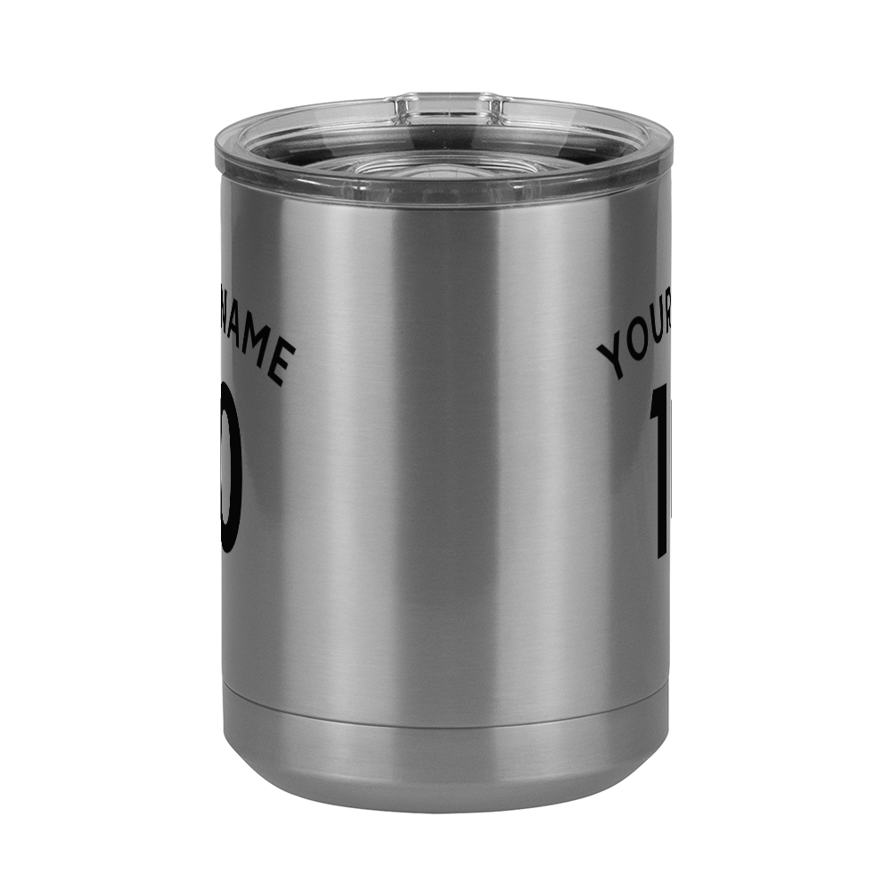 Personalized Jersey Number Coffee Mug Tumbler with Handle (15 oz) - English Soccer - Front View