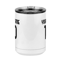 Thumbnail for Personalized Jersey Number Coffee Mug Tumbler with Handle (15 oz) - Italian Soccer - Front View