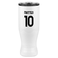 Thumbnail for Personalized Jersey Number Pilsner Tumbler (20 oz) - Italy Football - Left View