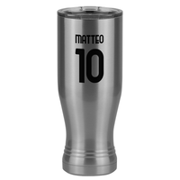 Thumbnail for Personalized Jersey Number Pilsner Tumbler (20 oz) - Italy Football - Left View