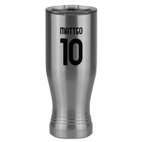 Thumbnail for Personalized Jersey Number Pilsner Tumbler (20 oz) - Italy Football - Right View