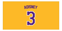 Thumbnail for Personalized Basketball Beach Towel - Los Angeles Gold - Front View