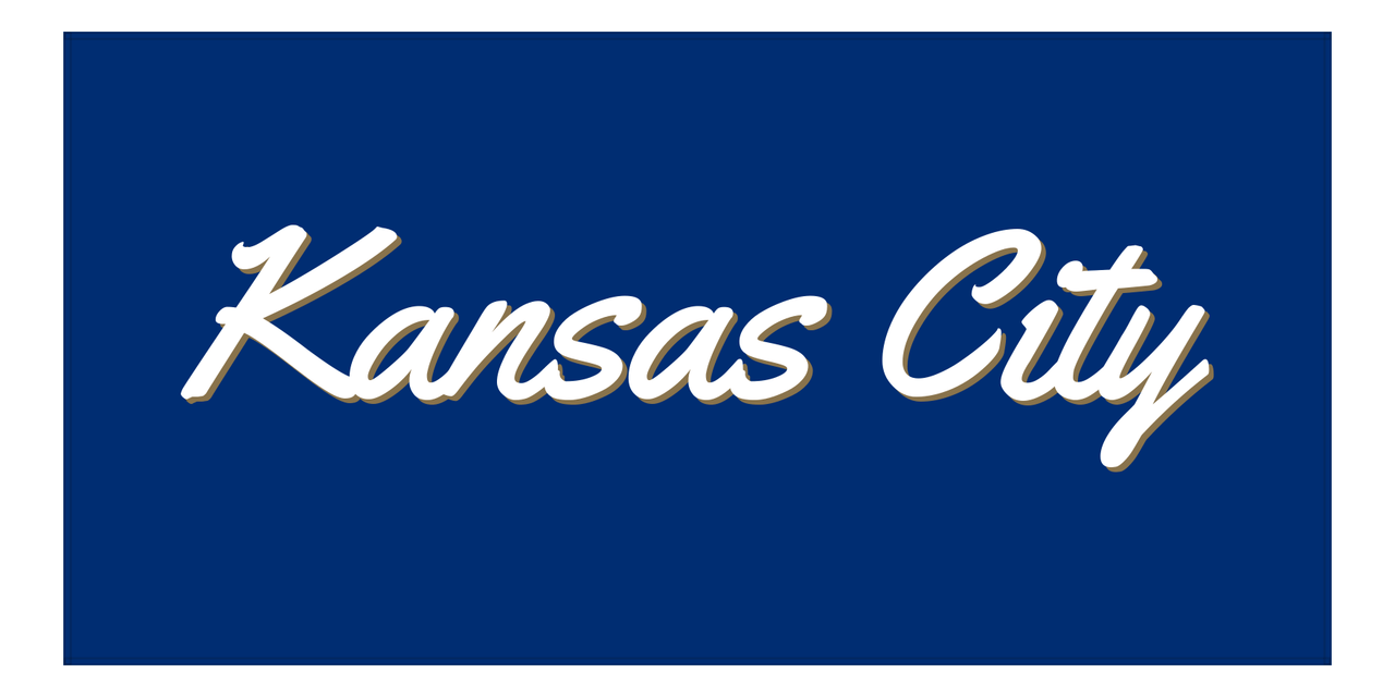 Personalized Kansas City Beach Towel - Front View