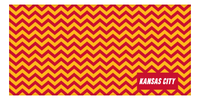 Thumbnail for Personalized Kansas City Chevron Beach Towel - Front View