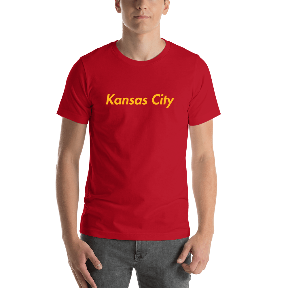 Personalized Kansas City T-Shirt - Red - Shirt View