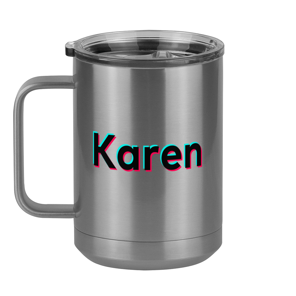Karen Coffee Mug Tumbler with Handle (15 oz) - TikTok Trends - Left View