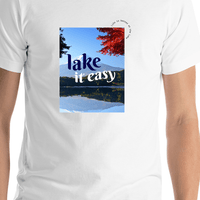 Thumbnail for Lake It Easy T-Shirt - White - Shirt Close-Up View