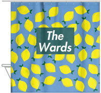 Thumbnail for Personalized Lemons Shower Curtain - Rectangle Nameplate - Hanging View