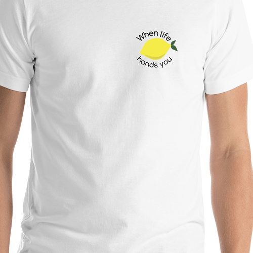 Personalized Lemon T-Shirt - White - Shirt Close-Up View