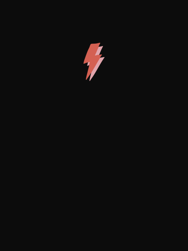 Lightning Bolt T-Shirt - Black - Decorate View