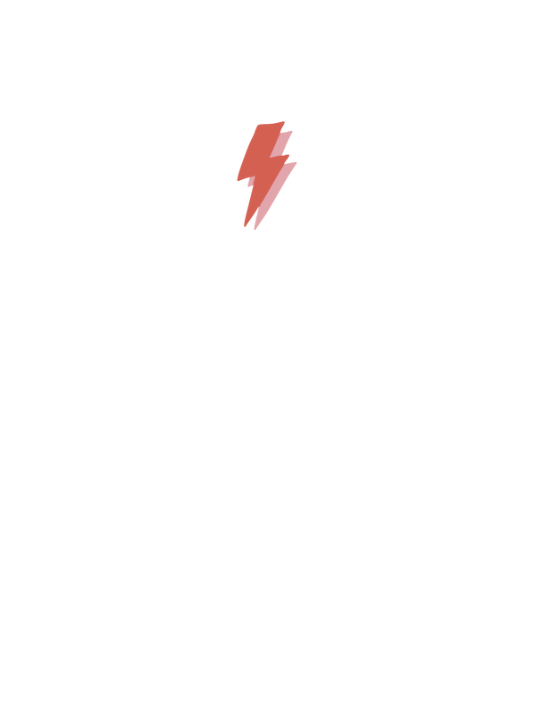 Lightning Bolt T-Shirt - White - Decorate View