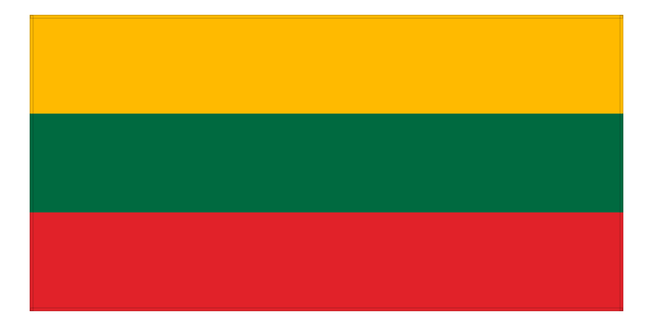 Lithuania Flag Beach Towel - Front View