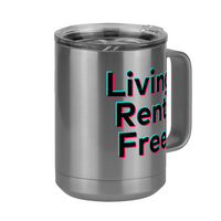 Thumbnail for Living Rent Free Coffee Mug Tumbler with Handle (15 oz) - TikTok Trends - Front Right View