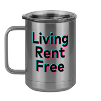 Thumbnail for Living Rent Free Coffee Mug Tumbler with Handle (15 oz) - TikTok Trends - Left View