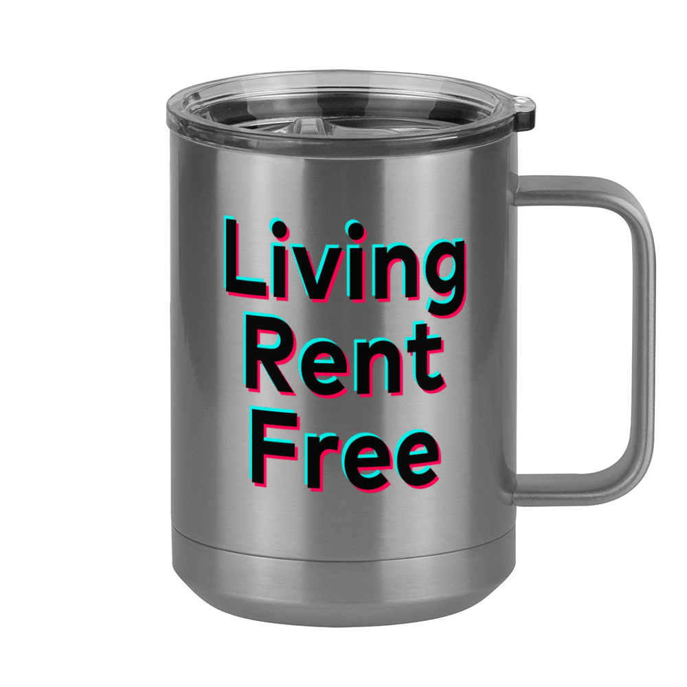 Living Rent Free Coffee Mug Tumbler with Handle (15 oz) - TikTok Trends - Right View