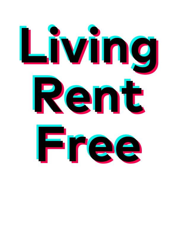 Living Rent Free T-Shirt - White - TikTok Trends - Decorate View