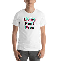 Thumbnail for Living Rent Free T-Shirt - White - TikTok Trends - Shirt View