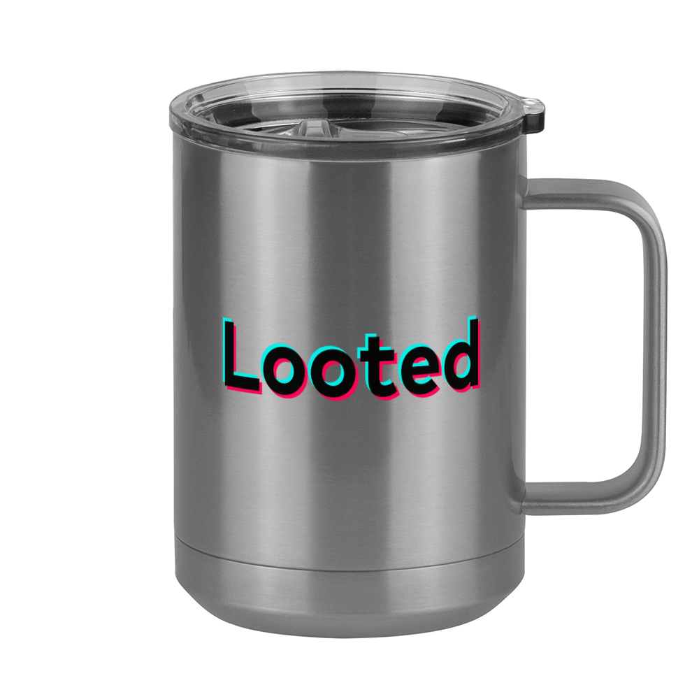 Looted Coffee Mug Tumbler with Handle (15 oz) - TikTok Trends - Right View