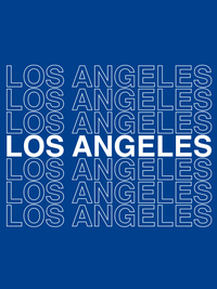 Thumbnail for Los Angeles T-Shirt - Blue - Decorate View