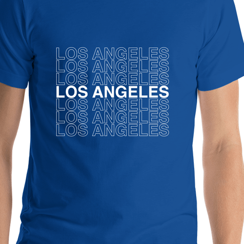Los Angeles T-Shirt - Blue - Shirt Close-Up View