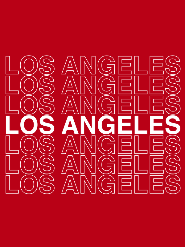 Los Angeles T-Shirt - Red - Decorate View