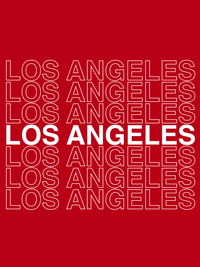Thumbnail for Los Angeles T-Shirt - Red - Decorate View