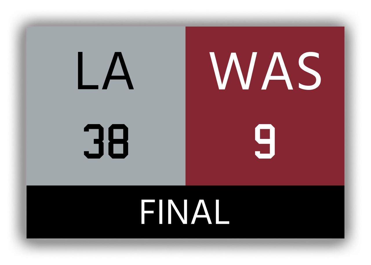 Los Angeles vs Washington Canvas Wrap & Photo Print - 1983 1984 Football Championship - Front View