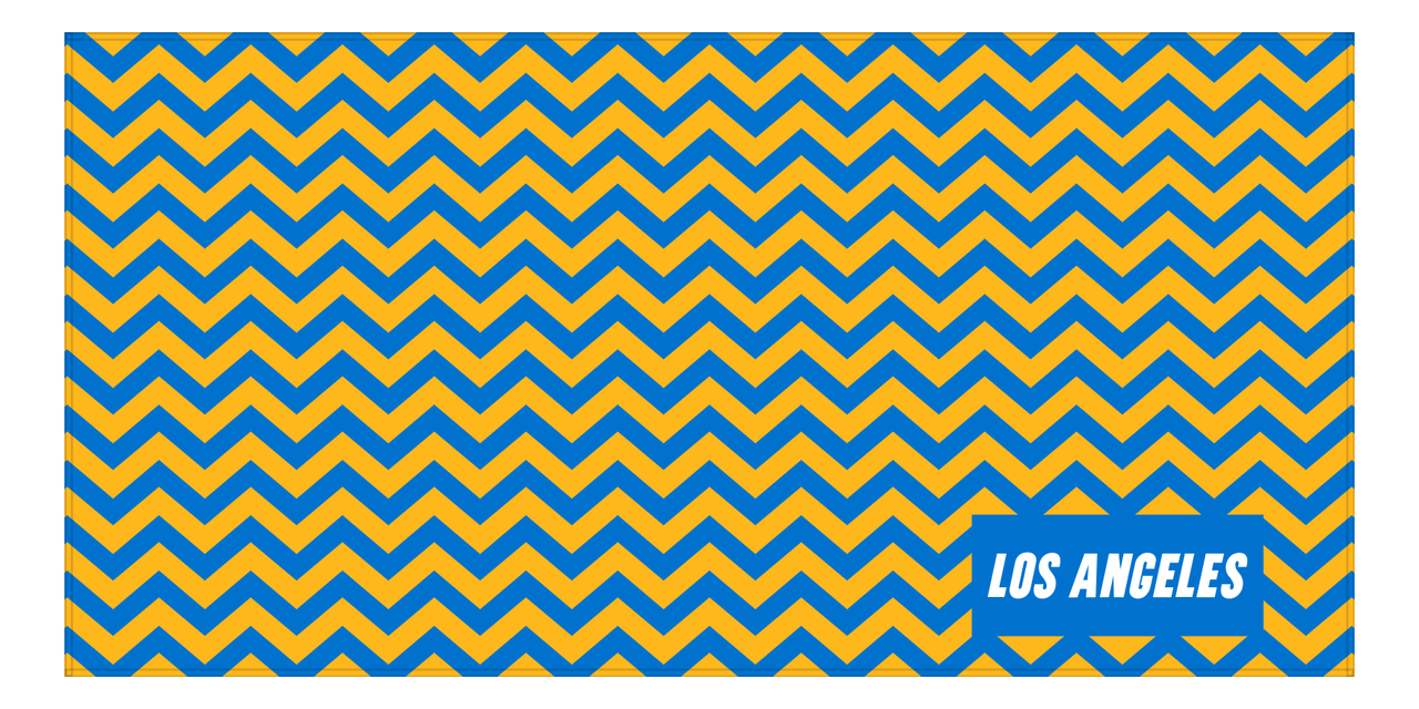 Personalized Los Angeles Chevron Beach Towel - Front View