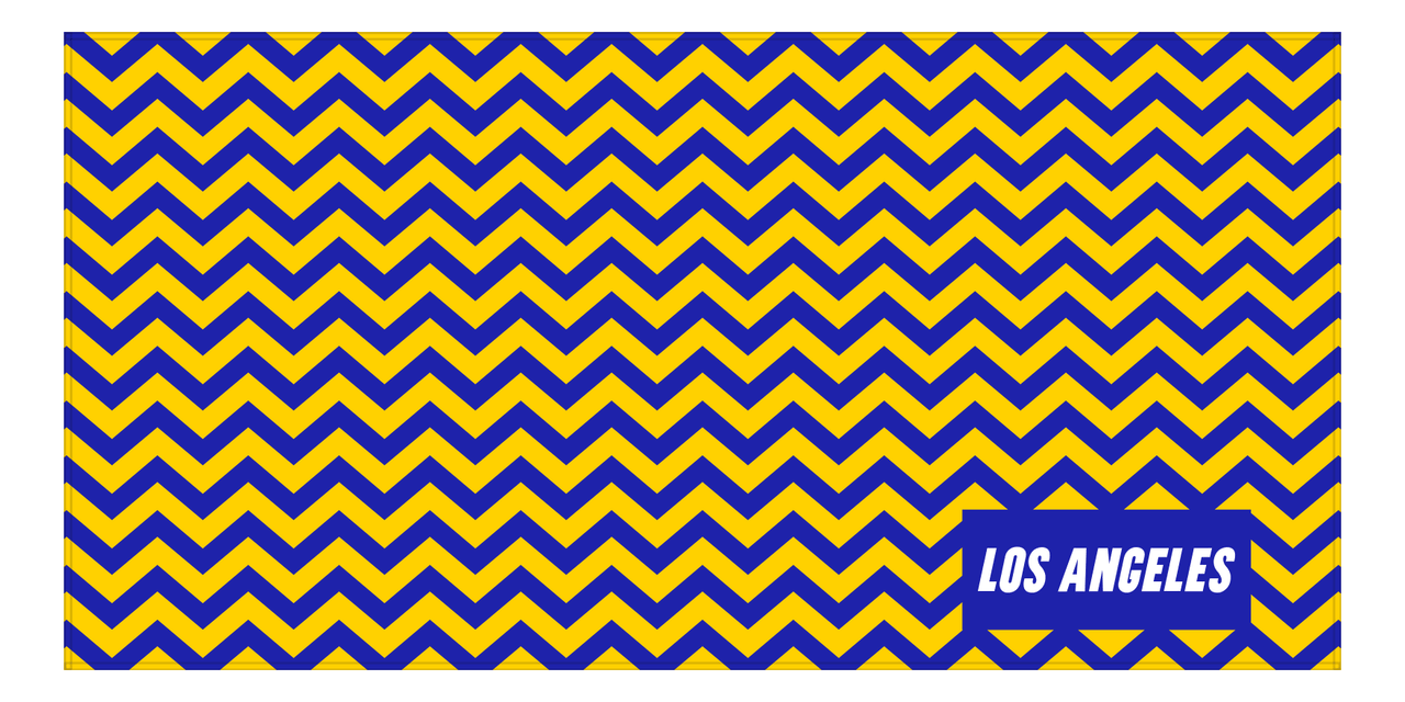 Personalized Los Angeles Chevron Beach Towel - Front View