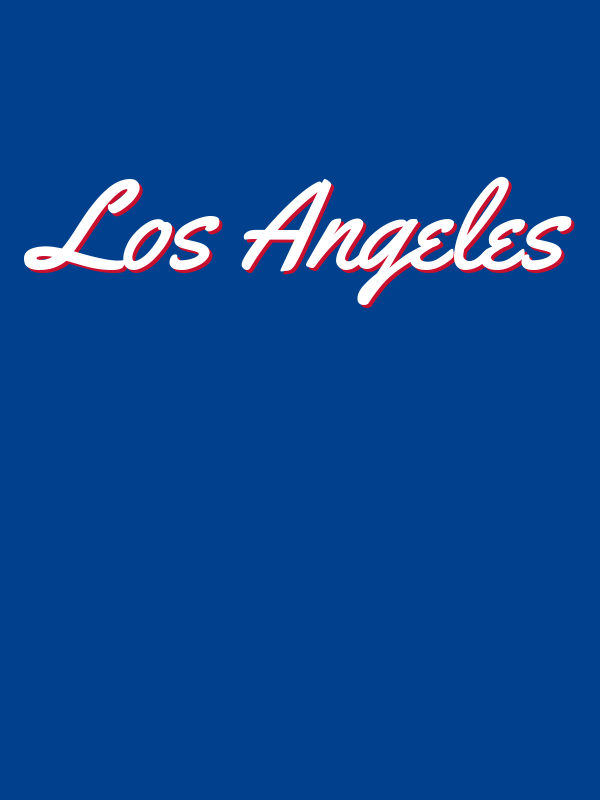 Personalized Los Angeles T-Shirt - Blue - Decorate View