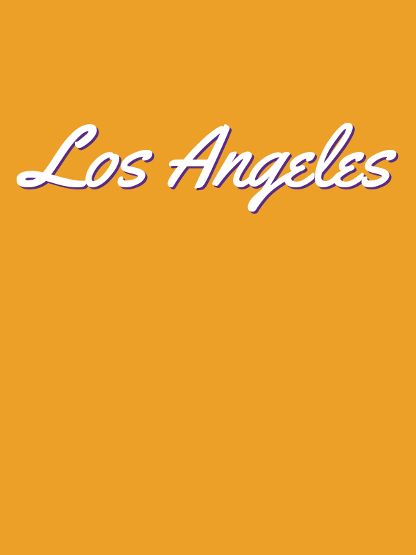 Personalized Los Angeles T-Shirt - Gold - Decorate View