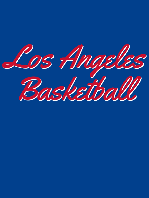 Personalized Los Angeles Basketball T-Shirt - Blue - Decorate View
