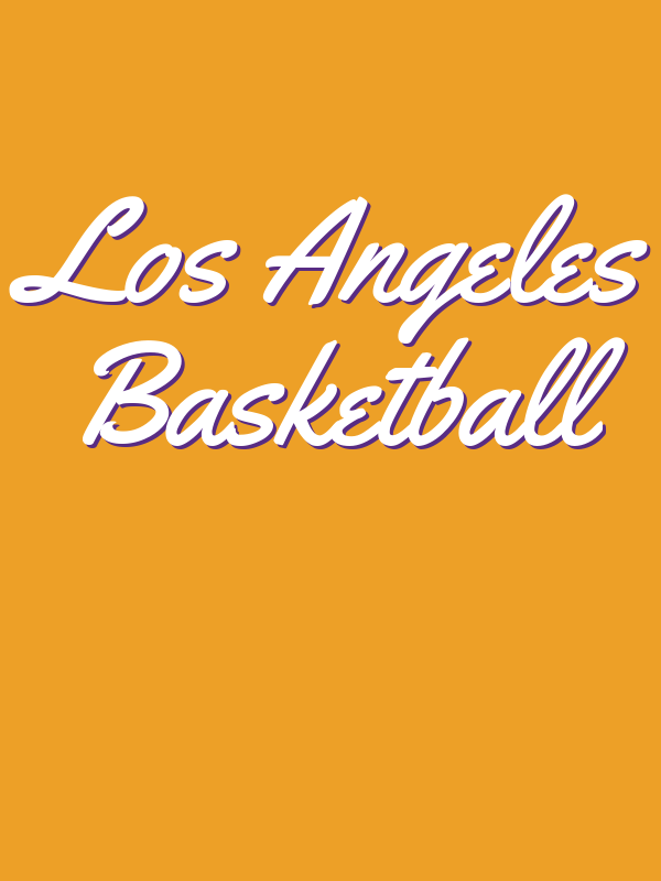Personalized Los Angeles Basketball T-Shirt - Gold - Decorate View