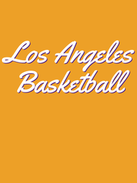 Thumbnail for Personalized Los Angeles Basketball T-Shirt - Gold - Decorate View