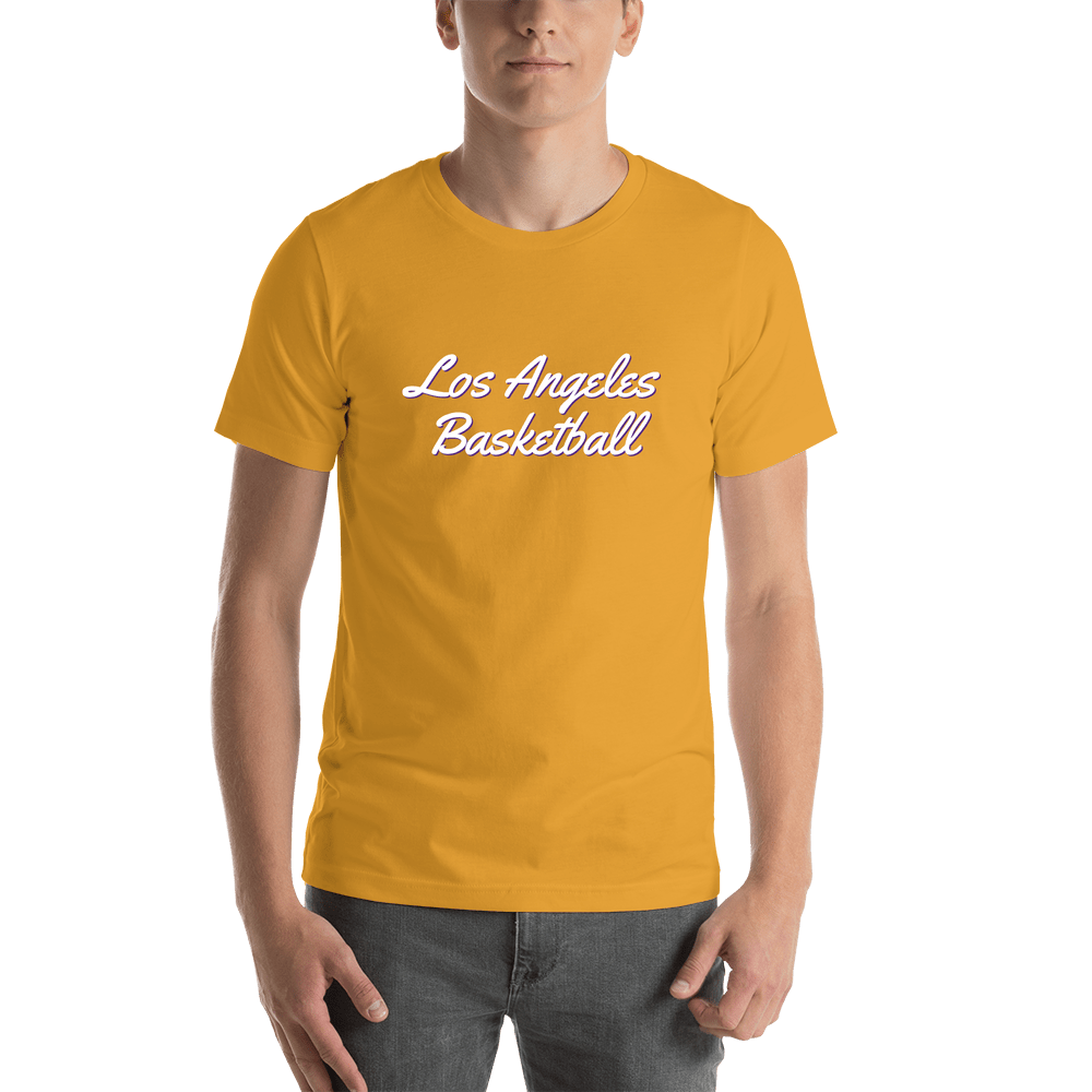 Personalized Los Angeles Basketball T-Shirt - Gold - Shirt View