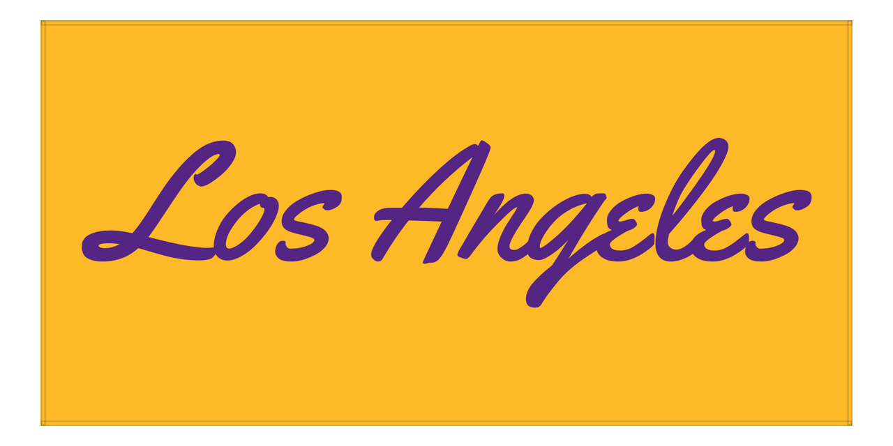 Personalized Los Angeles Beach Towel - Front View