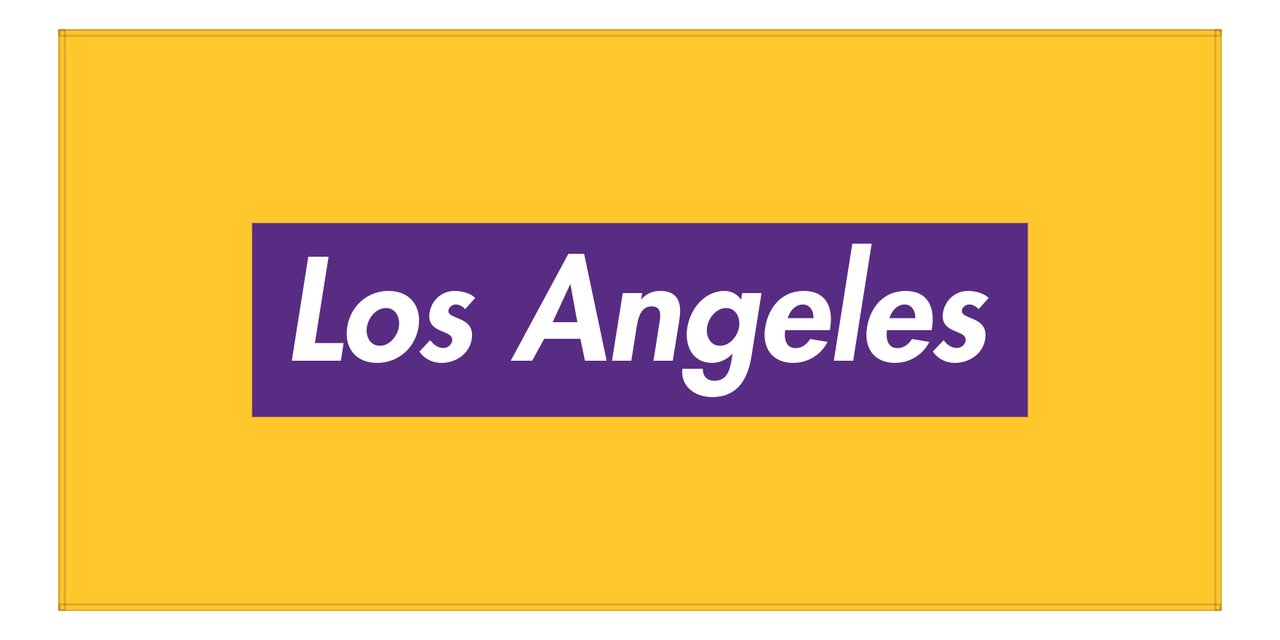 Personalized Los Angeles Beach Towel - Front View