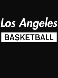Thumbnail for Los Angeles Basketball T-Shirt - Black - Decorate View