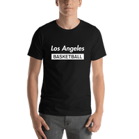 Thumbnail for Los Angeles Basketball T-Shirt - Black - Shirt View