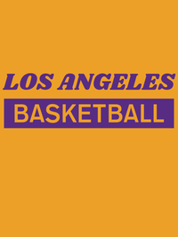 Thumbnail for Los Angeles Basketball T-Shirt - Gold - Decorate View