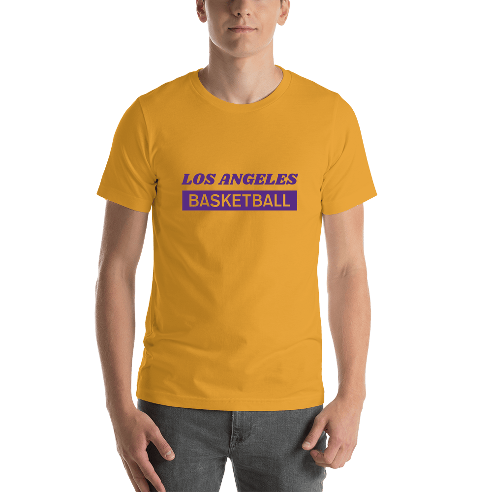 Los Angeles Basketball T-Shirt - Gold - Shirt View